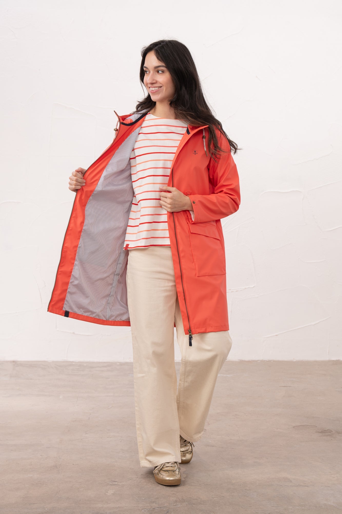 Lucy Long Jacket - Coral - Lighthouse