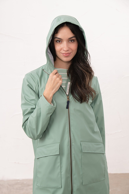 Lucy Long Jacket - Sage - Lighthouse