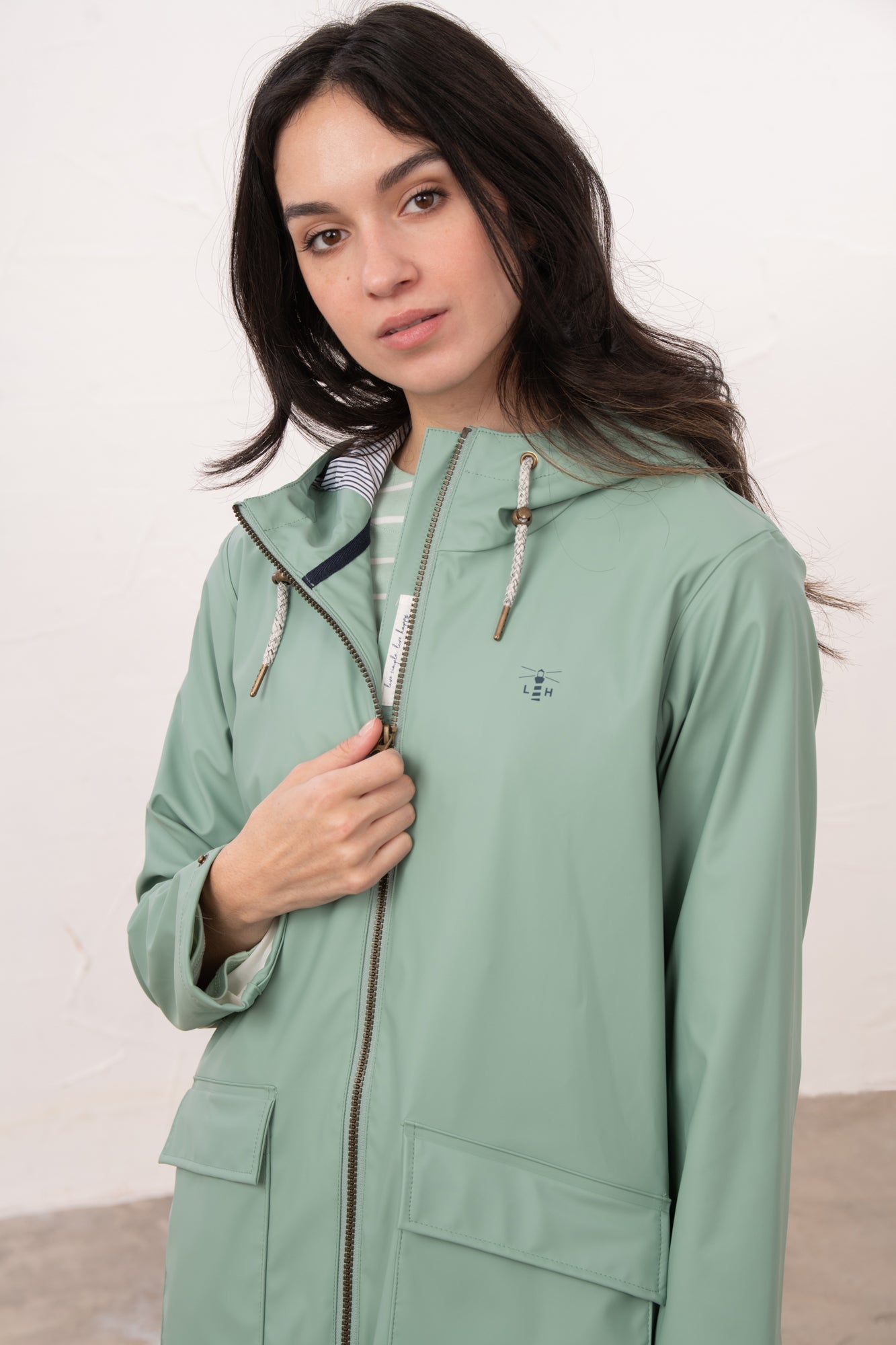 Lucy Long Jacket - Sage - Lighthouse
