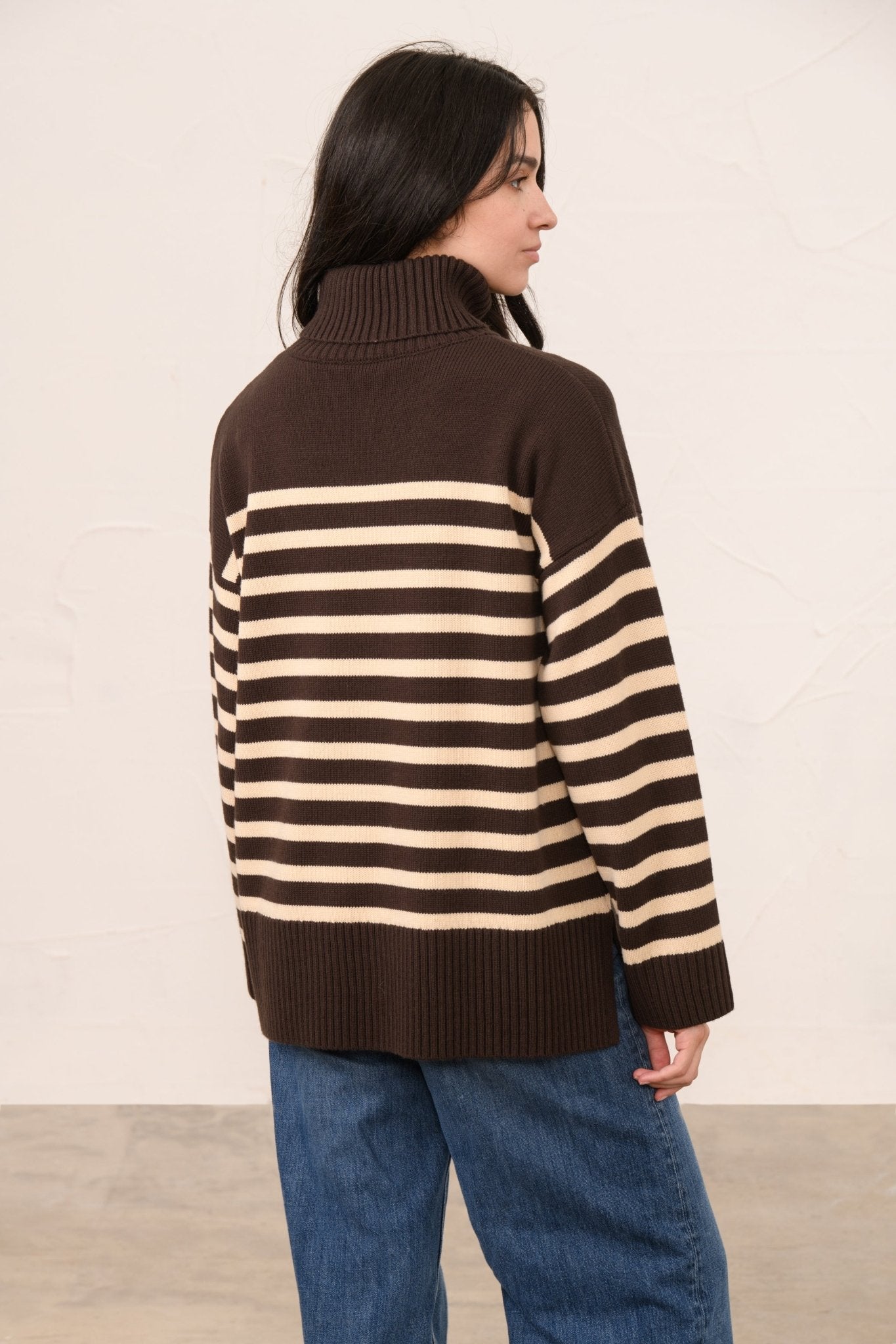 Luisa Jumper - Cocoa Cream Stripe-Lighthouse