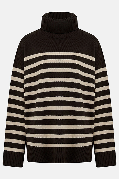 Luisa Jumper - Cocoa Cream Stripe-Lighthouse