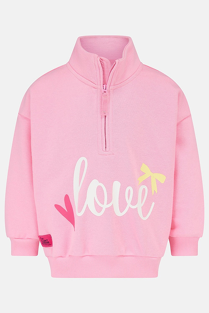 Luna Half Zip Sweatshirt - Fluro Pink - Lighthouse