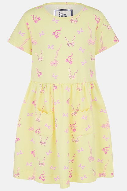 Marnie Dress - Lemon Bow - Lighthouse
