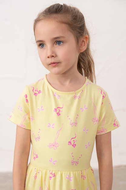 Marnie Dress - Lemon Bow - Lighthouse