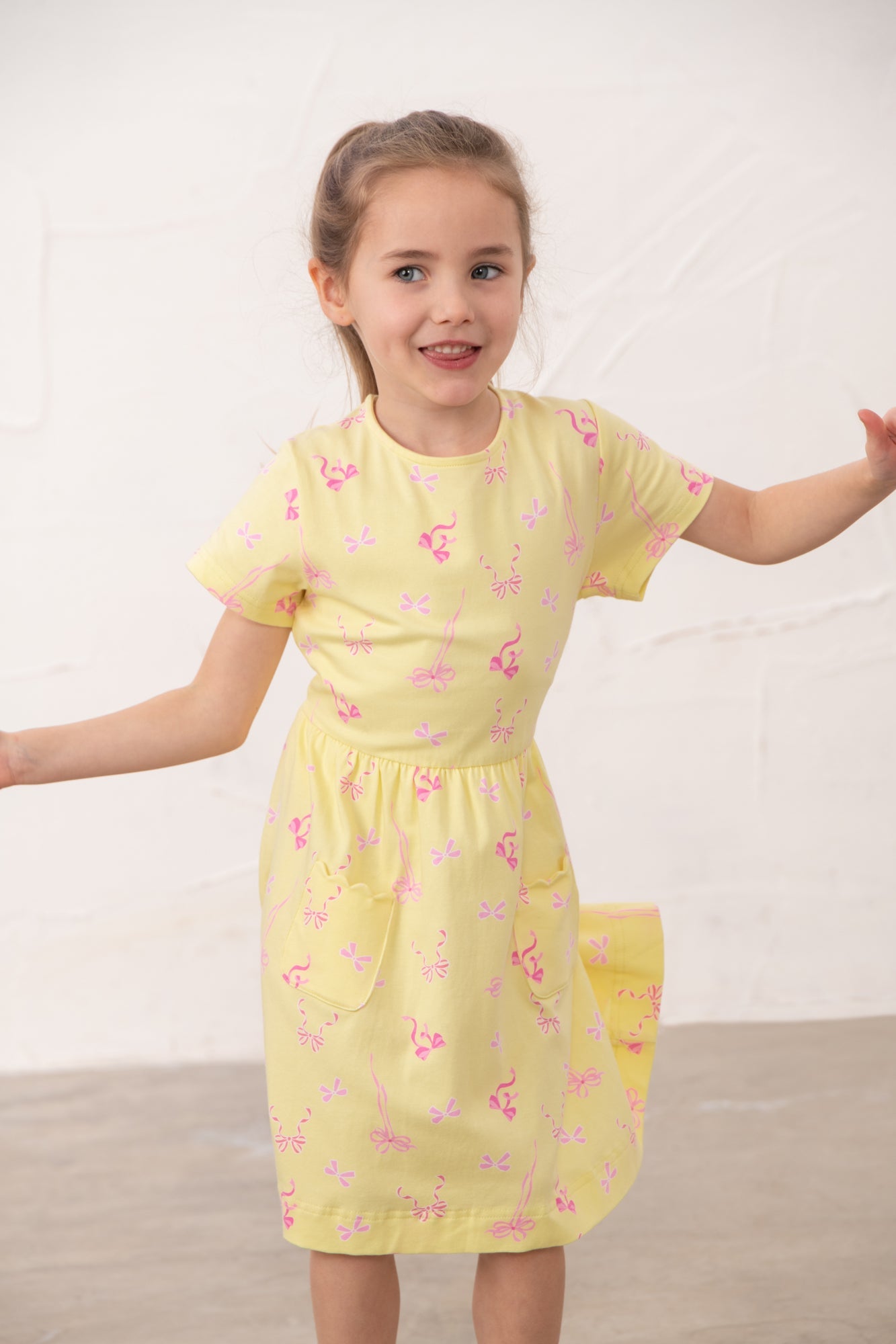 Marnie Dress - Lemon Bow - Lighthouse