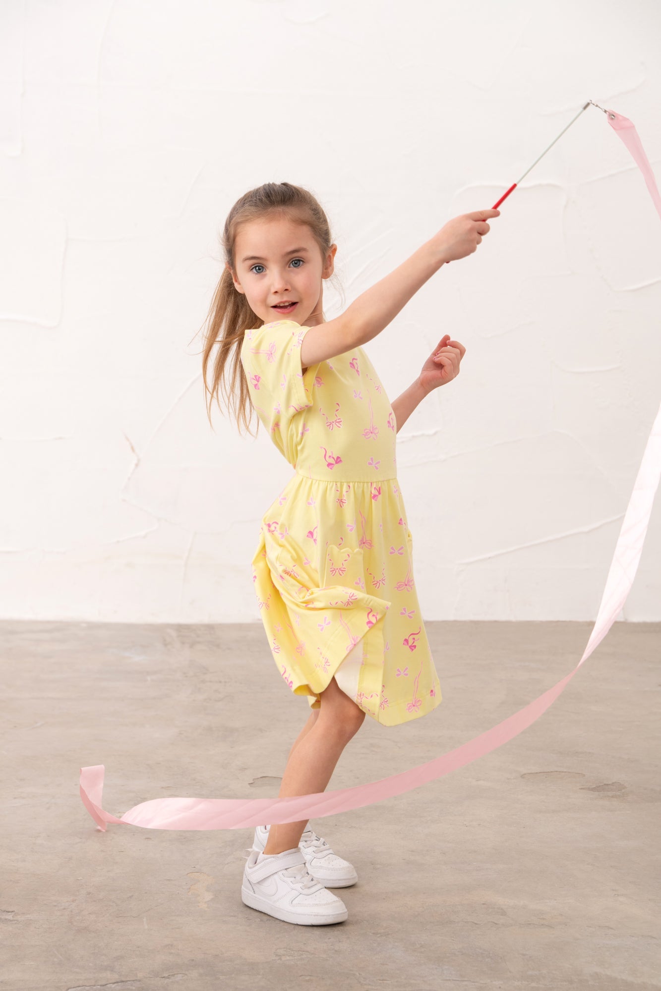 Marnie Dress - Lemon Bow - Lighthouse