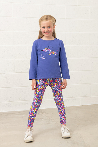 Mollie Leggings - Abstract Print - Lighthouse