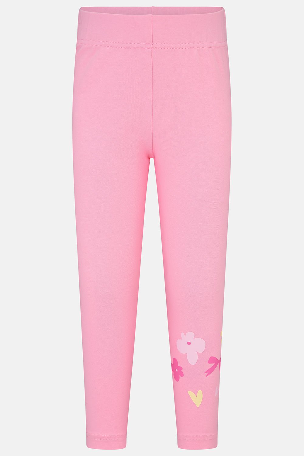 Mollie Leggings - Fluro Heart Bow - Lighthouse