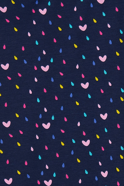 Mollie Leggings - Navy Heart Print - Lighthouse
