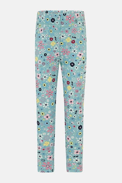 Mollie Leggings - Pastel Teal Floral-Lighthouse