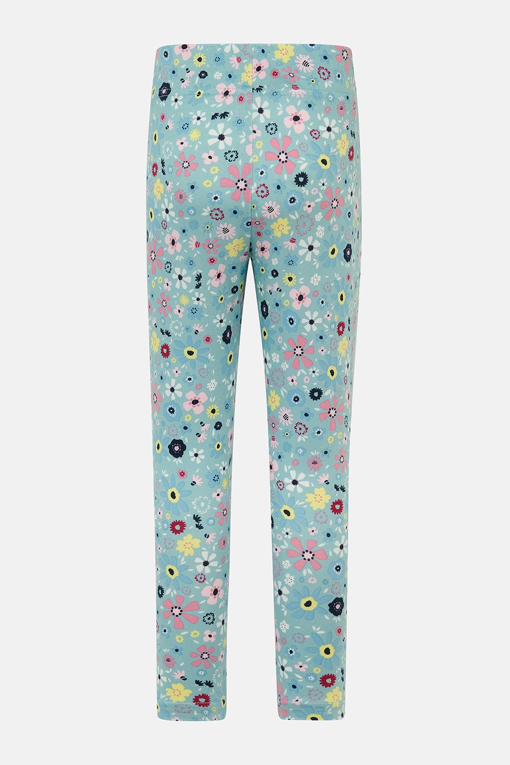 Mollie Leggings - Pastel Teal Floral-Lighthouse