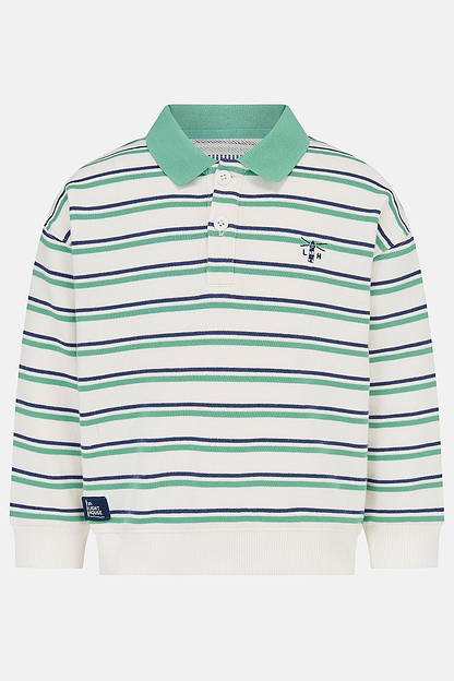 Myles Sweatshirt - Sea Green Navy Stripe - Lighthouse