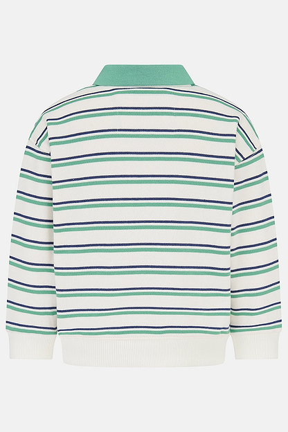 Myles Sweatshirt - Sea Green Navy Stripe - Lighthouse