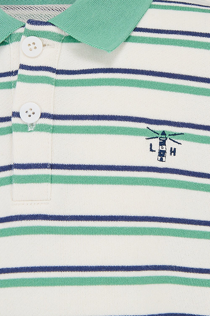 Myles Sweatshirt - Sea Green Navy Stripe - Lighthouse