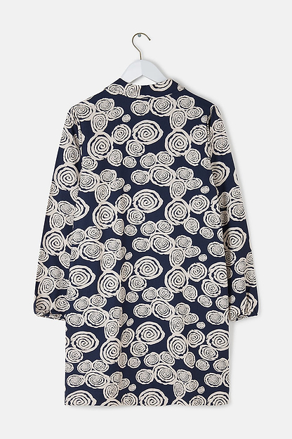 Nancy Dress - Navy Swirl - Lighthouse