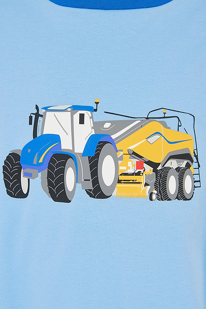 Oliver Short Sleeve Top - Blue Tractor Baler - Lighthouse
