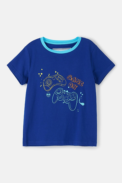 Oliver Short Sleeve Top - Gaming Print - Lighthouse