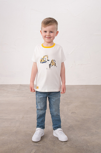 Oliver Short Sleeve Top - JCB Print - Lighthouse