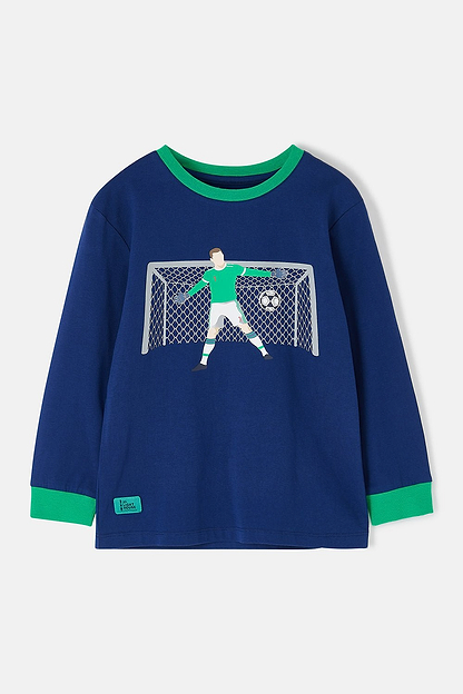 Oliver Top - Football Print - Lighthouse