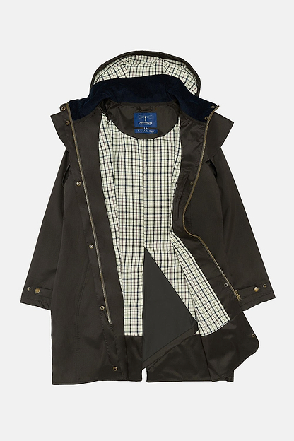 Outrider 3/4 Length Waterproof Raincoat - Chocolate-Lighthouse
