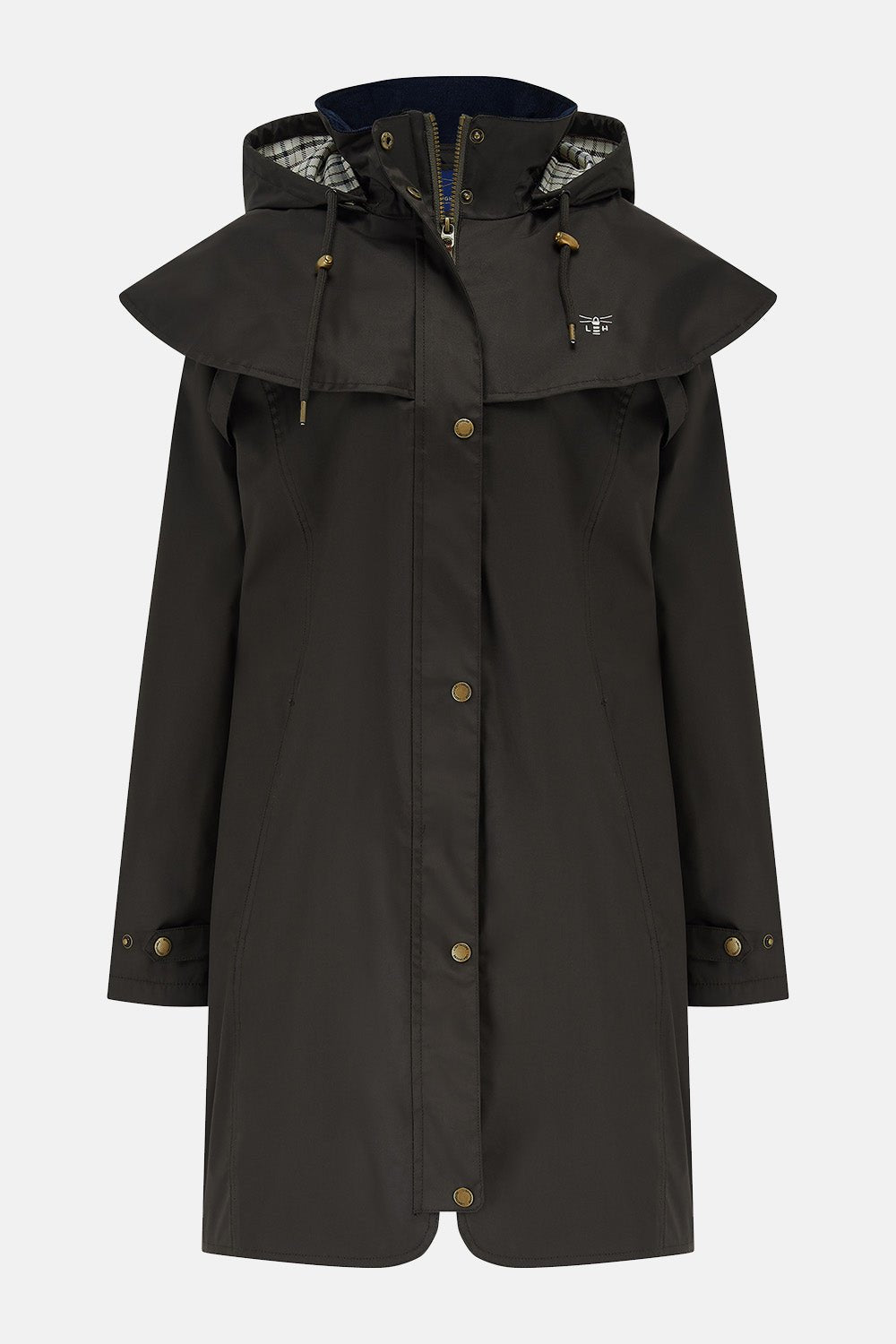 Outrider 3/4 Length Waterproof Raincoat - Chocolate-Lighthouse
