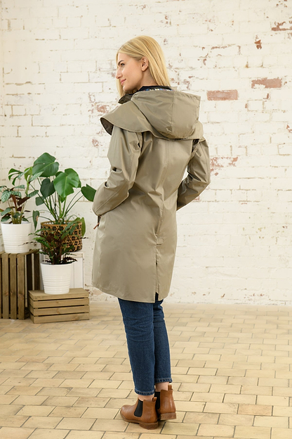 Outrider 3/4 Length Waterproof Raincoat - Fawn - Lighthouse