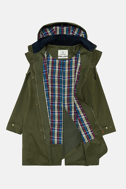 Outrider 3/4 Length Waterproof Raincoat - Fern-Lighthouse