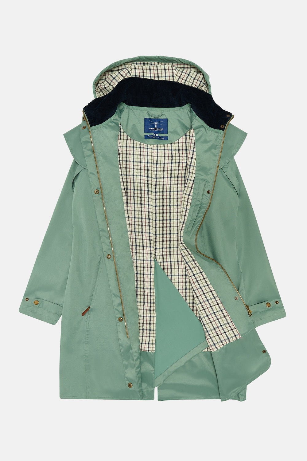 Outrider 3/4 Length Waterproof Raincoat - Sage-Lighthouse