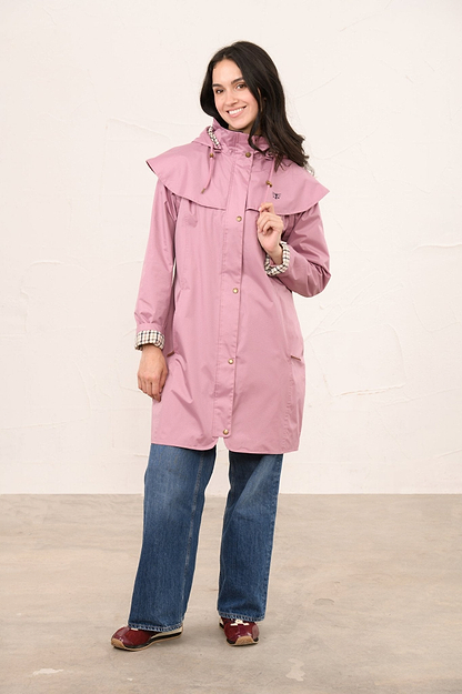 Outrider 3/4 Length Waterproof Raincoat - Wild Rose-Lighthouse