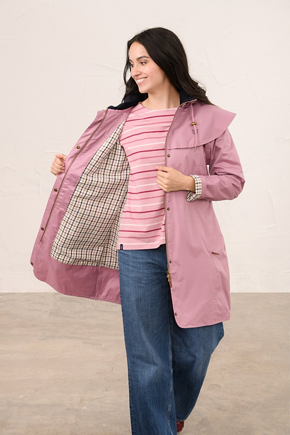 Outrider 3/4 Length Waterproof Raincoat - Wild Rose-Lighthouse