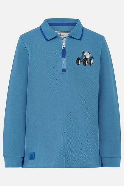 Pier Long Sleeve Top - Blue Tractor-Lighthouse