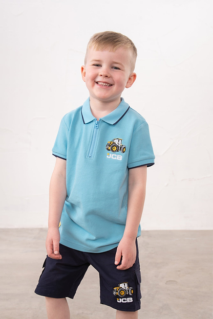 Pier Short Sleeve Polo Shirt - JCB Print - Lighthouse