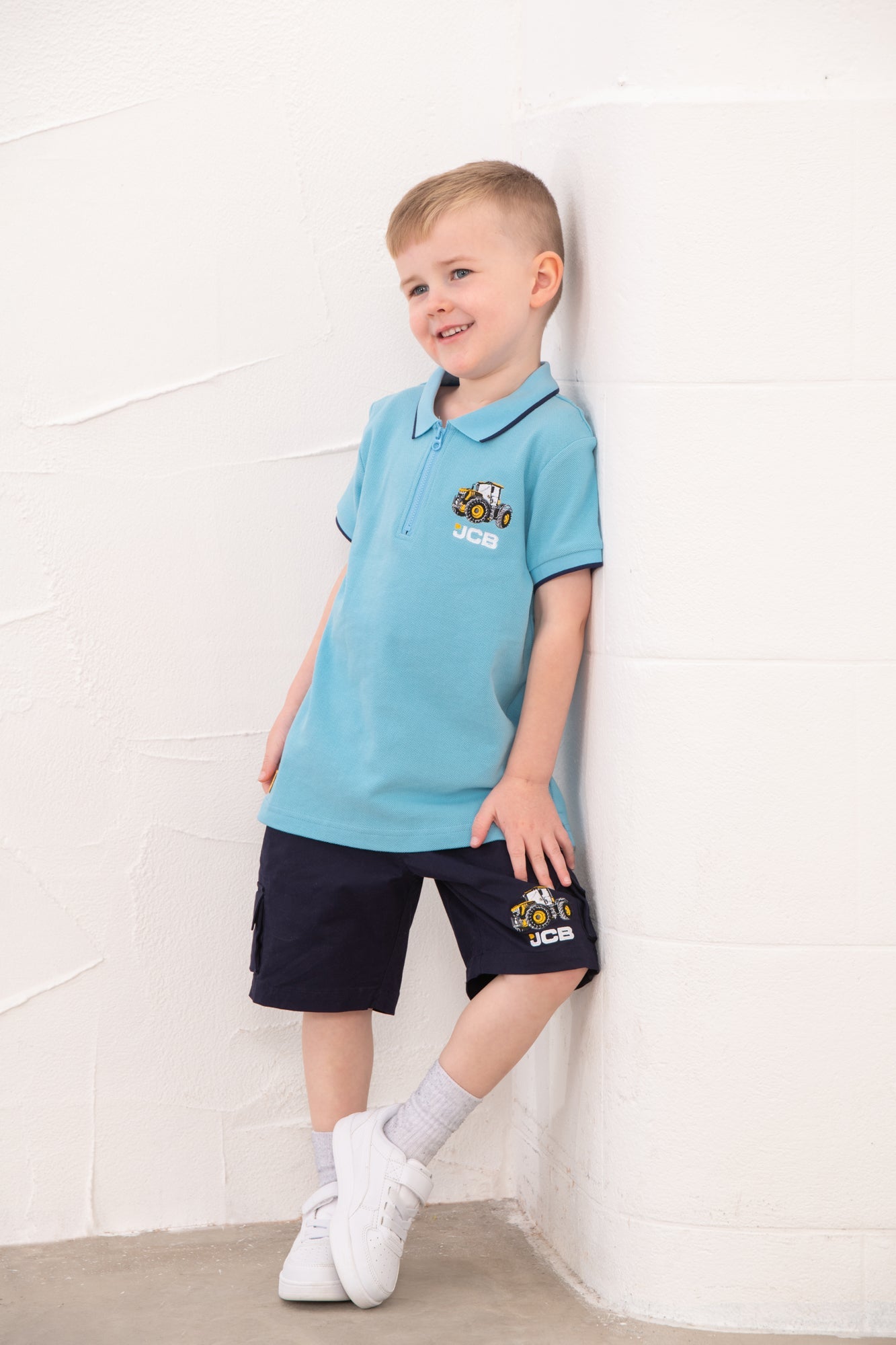 Pier Short Sleeve Polo Shirt - JCB Print - Lighthouse