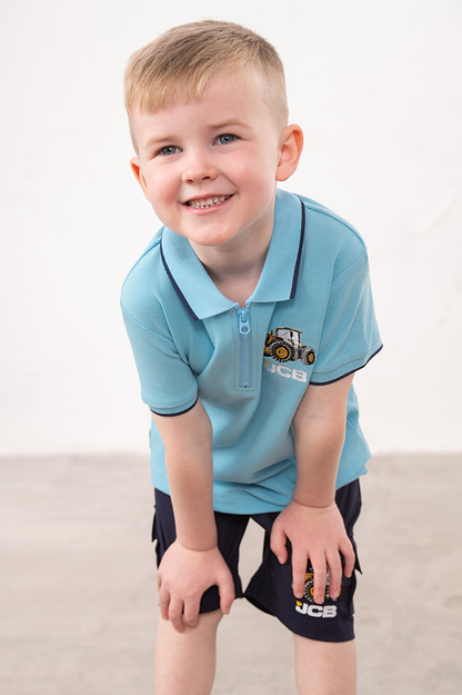 Pier Short Sleeve Polo Shirt - JCB Print - Lighthouse