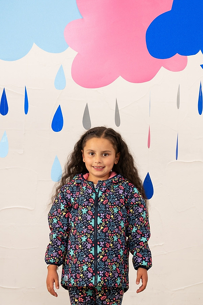 Quinn Coat - Floral Print - Lighthouse