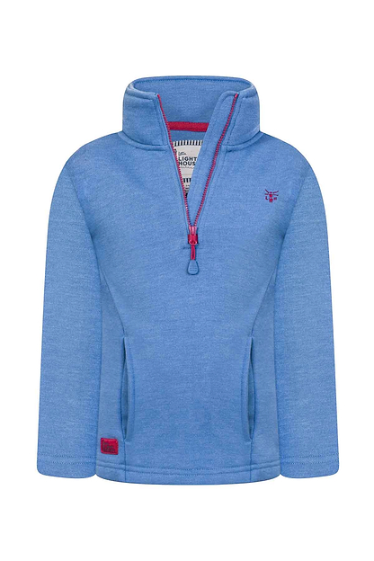 Robyn Girls Half Zip Jersey - Cornflower - Lighthouse