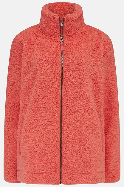Seashell Full Zip Sherpa Fleece - Poppy - Lighthouse