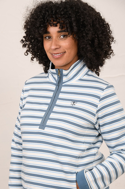 Shore Sweatshirt - Bluestone Pale Blue Stripe-Lighthouse