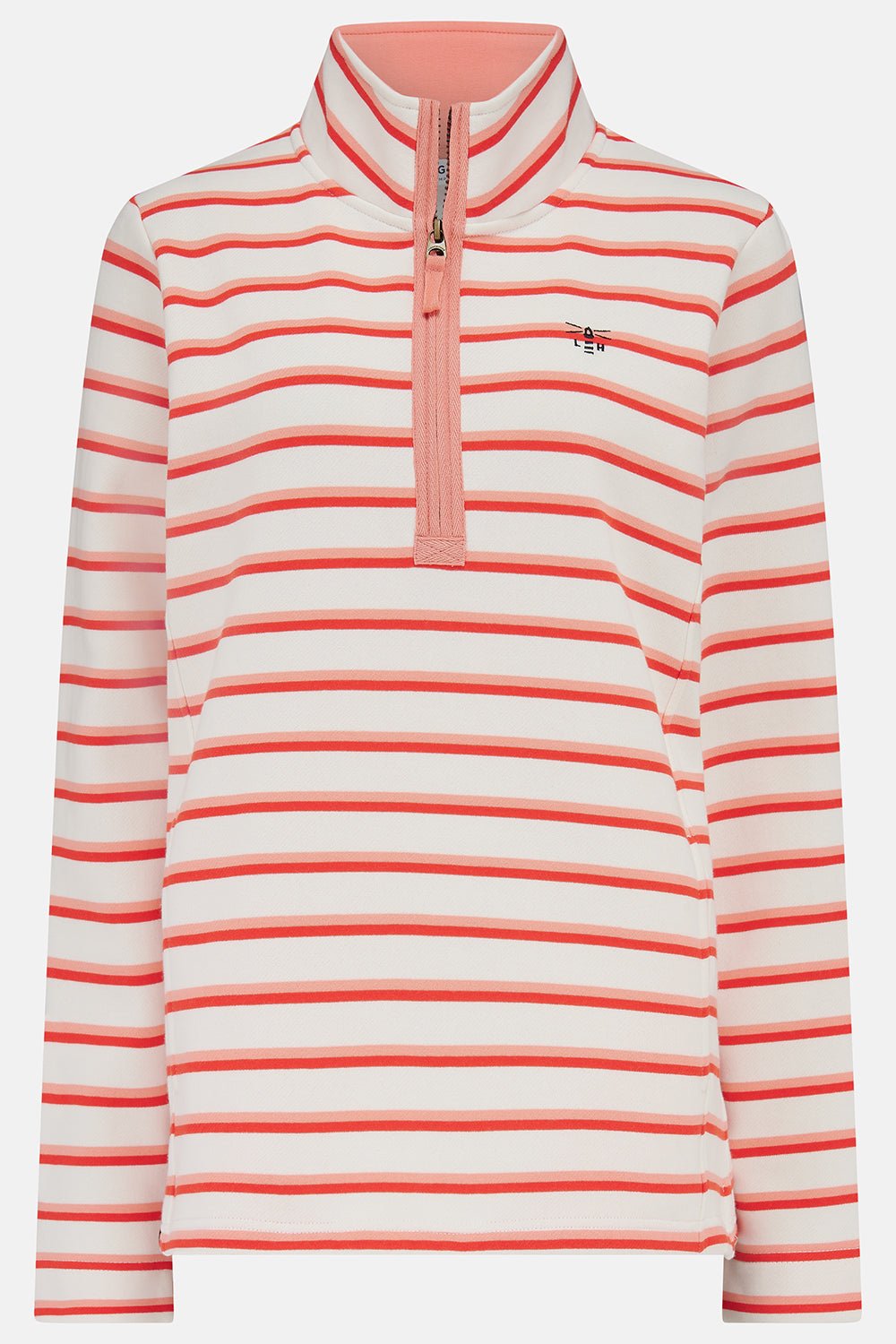 Shore Sweatshirt - Coral Poppy Stripe - Lighthouse