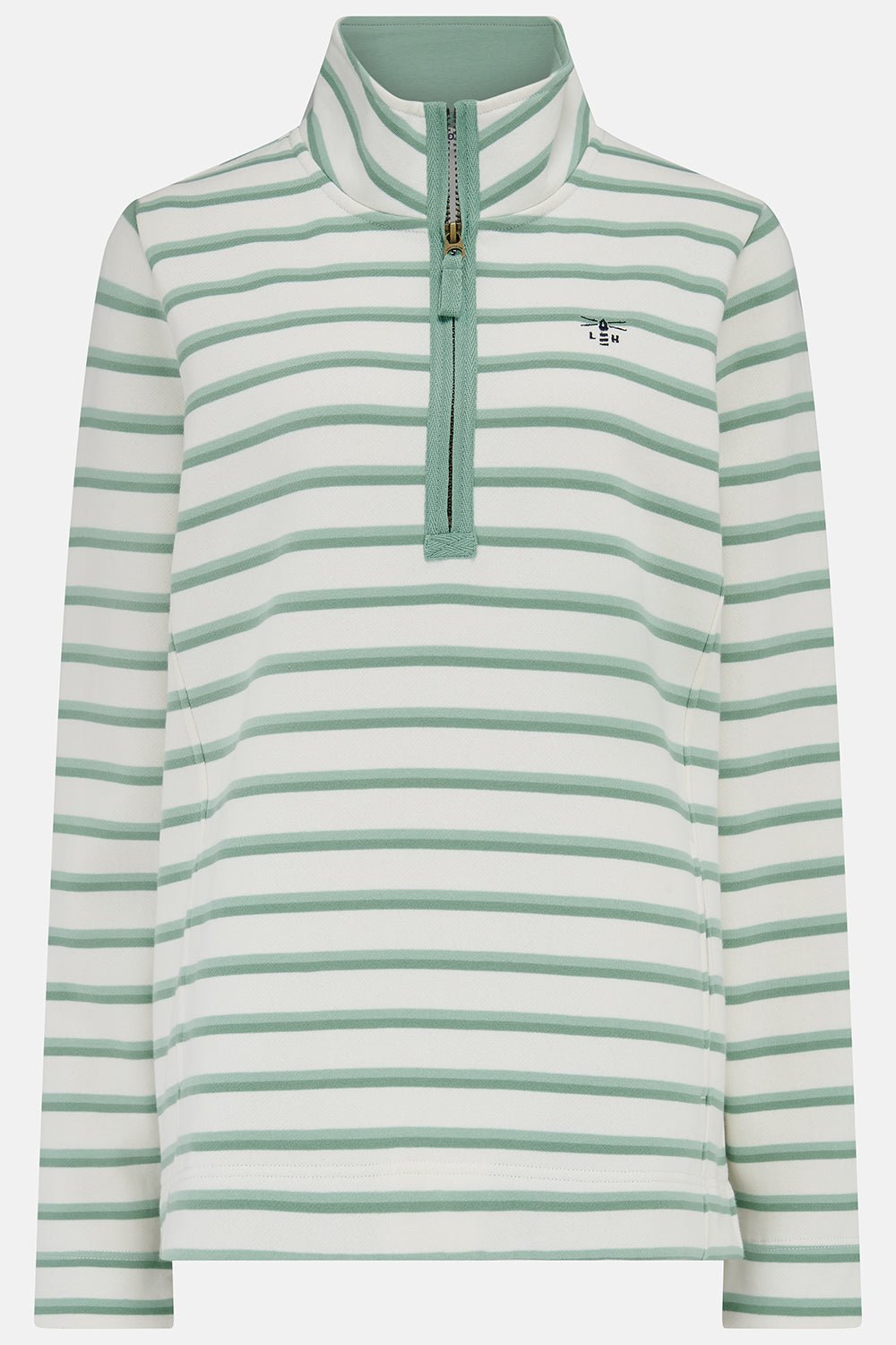 Shore Sweatshirt - Pistachio Basil Stripe - Lighthouse
