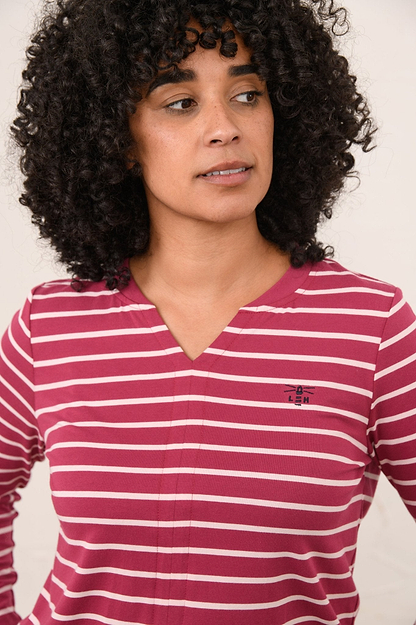 Sorcha Top - Berry Pink Stripe-Lighthouse