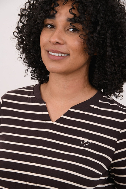 Sorcha Top - Cocoa Cream Stripe-Lighthouse