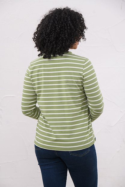 Sorcha Top - Moss Stripe-Lighthouse