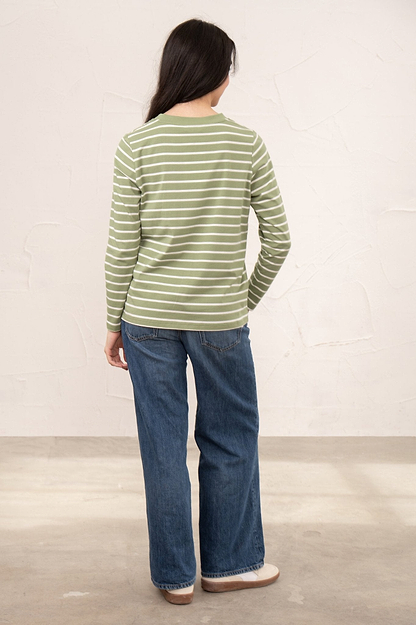 Sorcha Top - Moss Stripe-Lighthouse