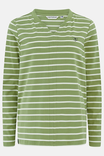 Sorcha Top - Moss Stripe-Lighthouse