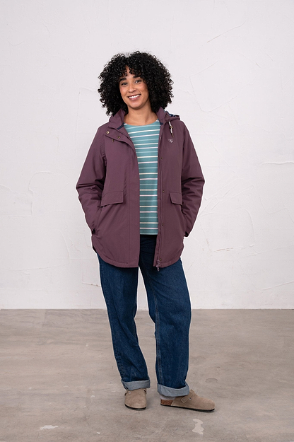 Tess Coat - Damson-Lighthouse