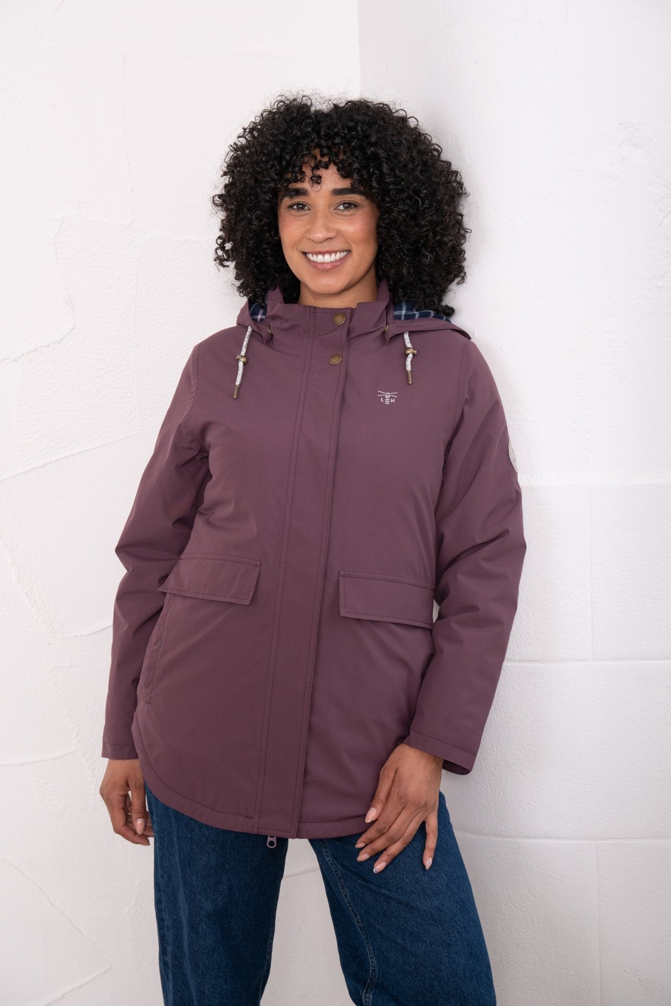 Tess Coat - Damson-Lighthouse