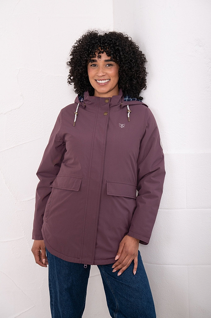 Tess Coat - Damson-Lighthouse