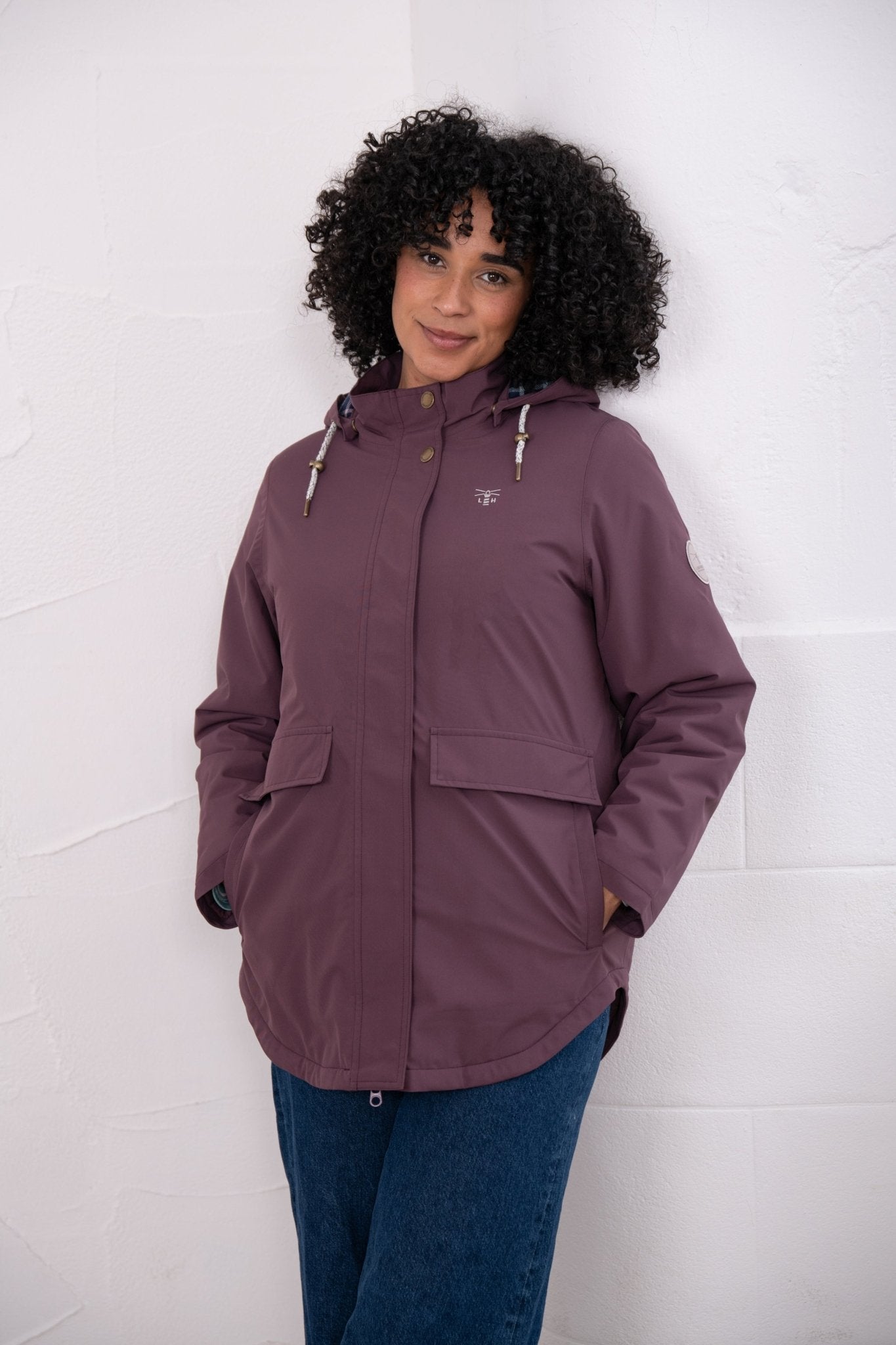 Tess Coat - Damson-Lighthouse