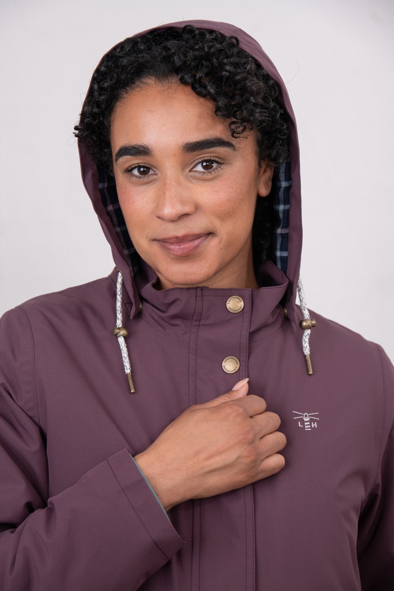 Tess Coat - Damson-Lighthouse